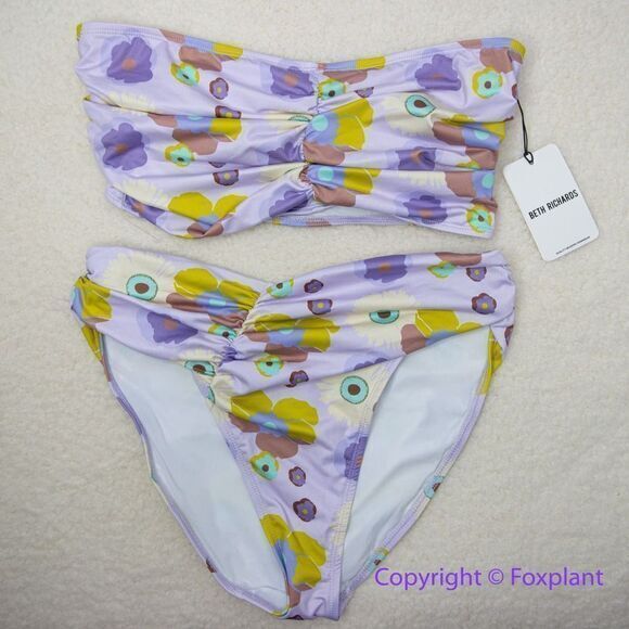 New! Set! Beth Richards Delrey Bikini Top and bottom, 70’s floral bikini - Picture 2 of 14